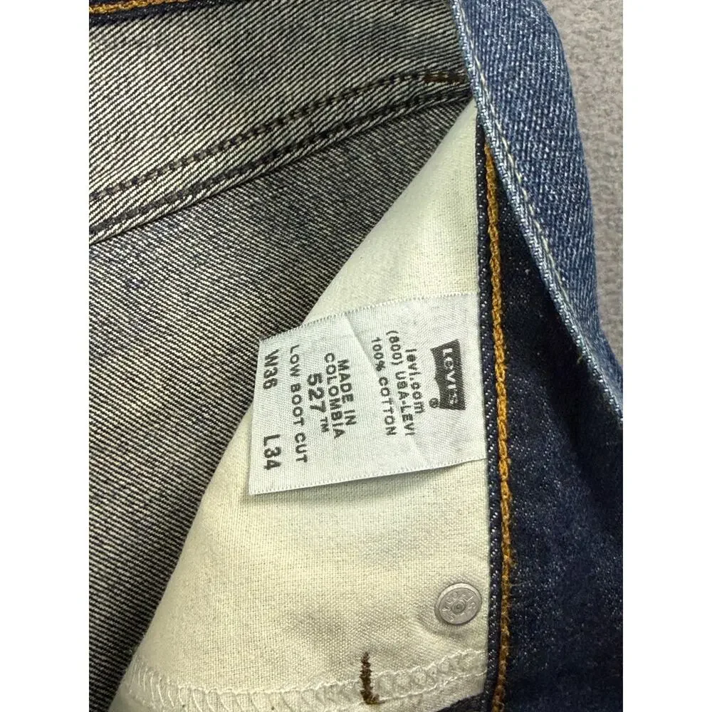 Levi's 517 Mens Size 38x34 Slim Fit Bootcut Jeans Medium Wash Blue Denim